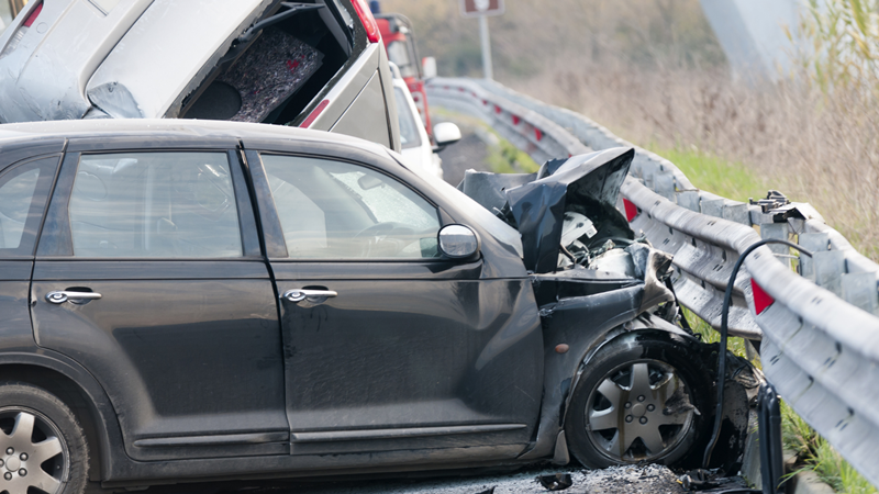Two Hurt in Crash at Mountain Ave and Elm St