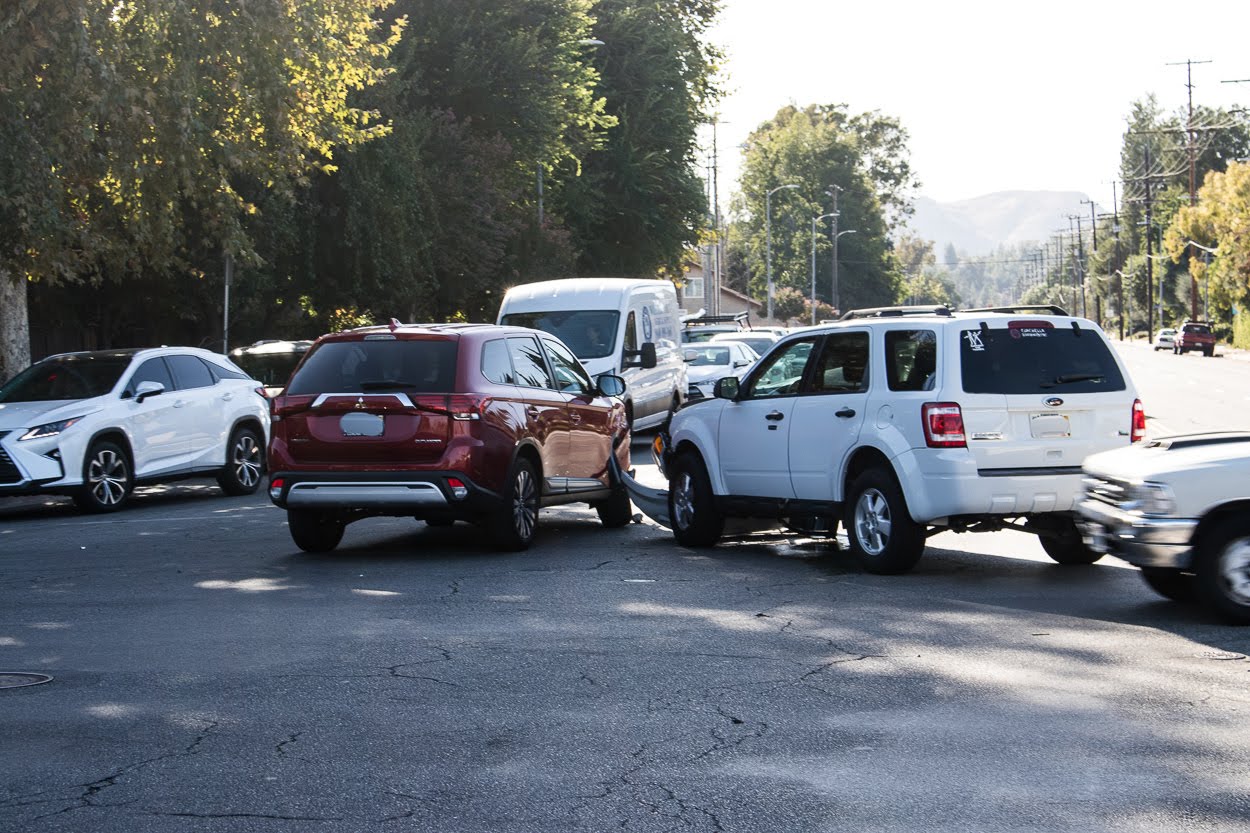 One Hurt in Four-Vehicle Crash on Rte 24