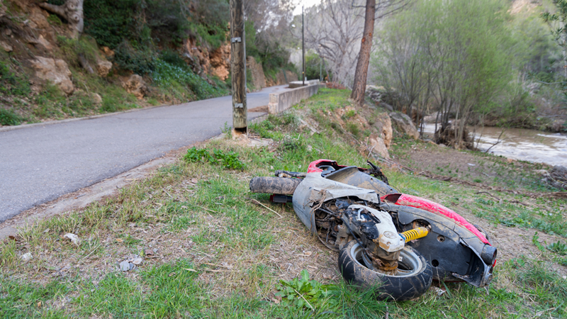 Wreck Leaves Motorcyclist Hurt Near E Jersey St
